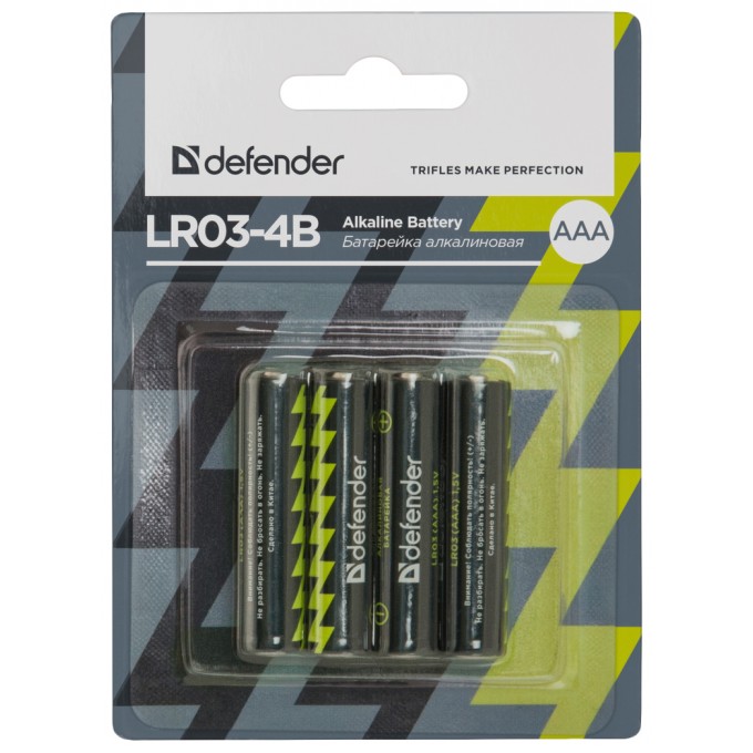 Батарейка DEFENDER LR03-4B 4 шт 100023901418