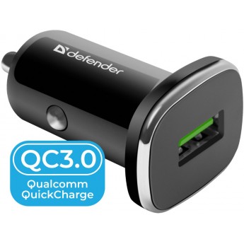Автомобильное зарядное устройство DEFENDER UCA-91 USB QC3.0, 18W